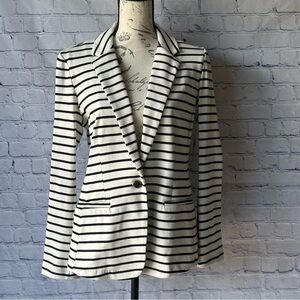 Old Navy Striped Black and White Women's Blazer
